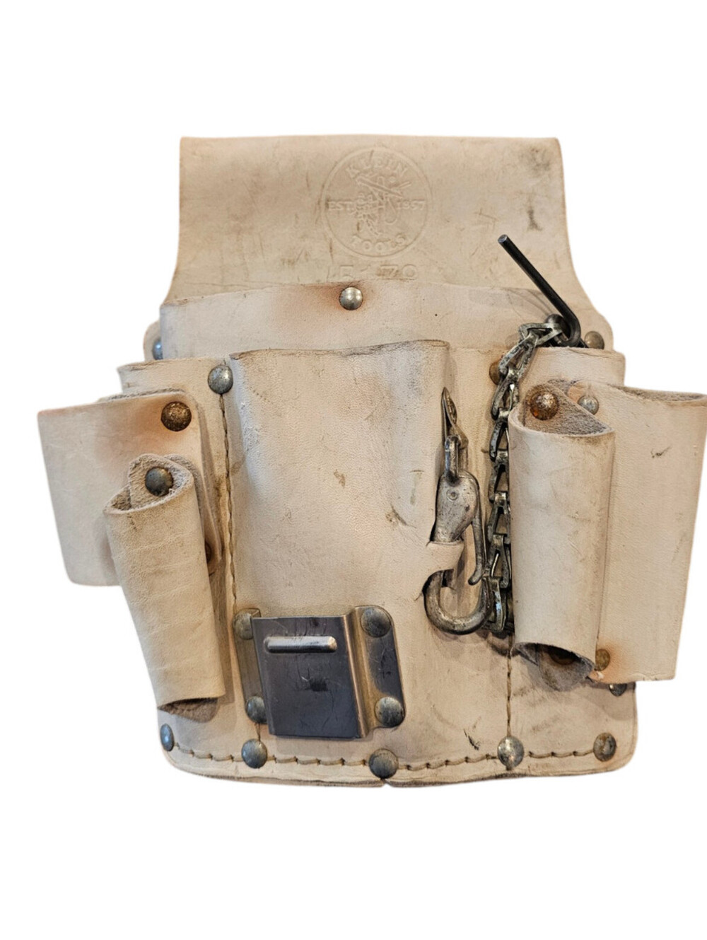 Klein Tools 5178 Leather Tool Pouch USA Electrician Belt Holster Vintage